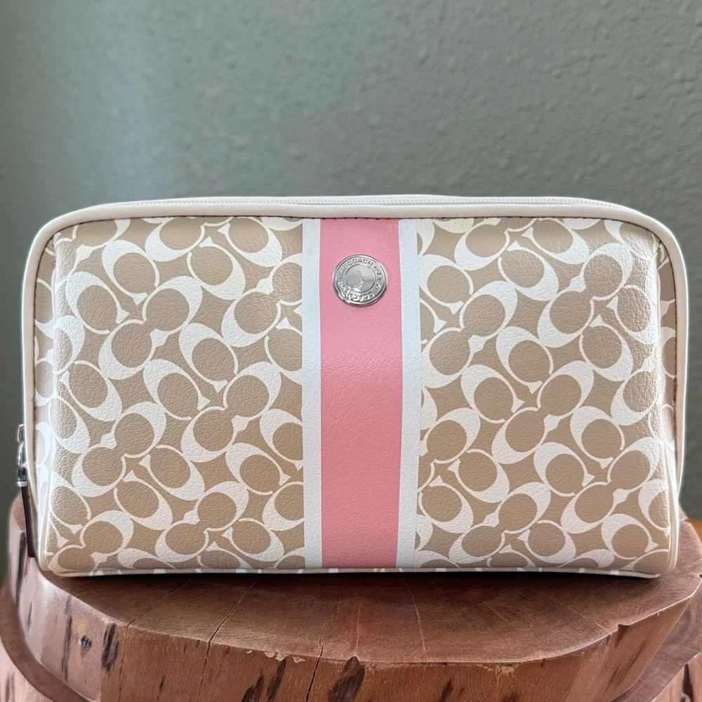 COACH CHELSEA HERITAGE X-LARGE COSMETIC CASE - Picture 2 of 11